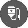 04 A picture of an electric cord plugged into a blood bag.